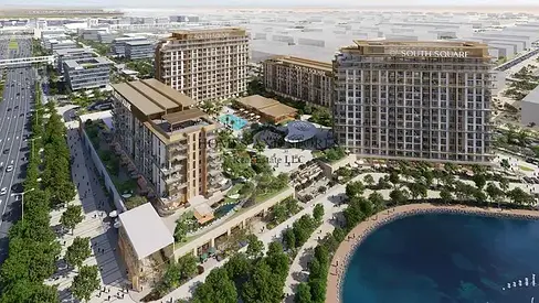 غرفة نوم واحدة مواجهة للمسبح | مبنى ساوث سكوير 3 | شقق دبي الجنوب