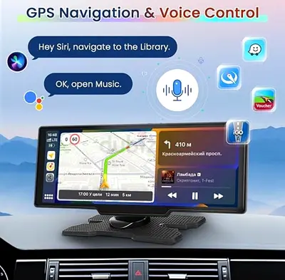 Portable Car HUD / Smart Dashboard Screen with GPS Navigation & Voice Control(free delivery anywhere