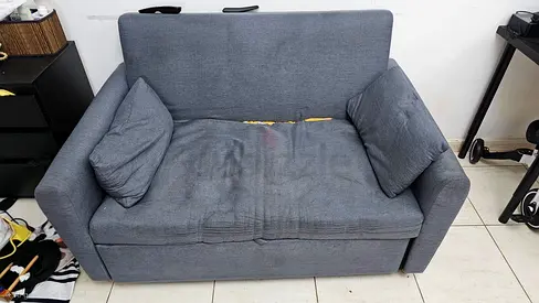 Used 2-seater Grey Fabric Sofa - Needs Repair price negotiable