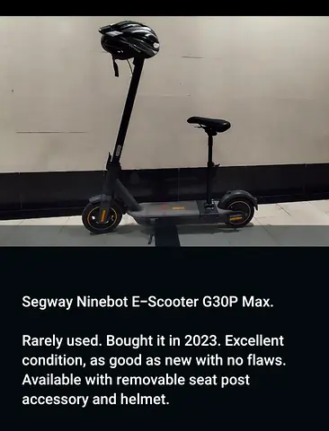 SEGWAY NINEBOT G30 MAX E-SCOOTER