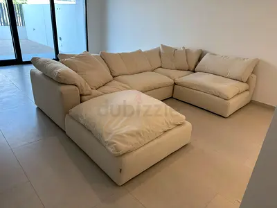 Marina Home lucious feather 🪶 filled modular sofa with footstool