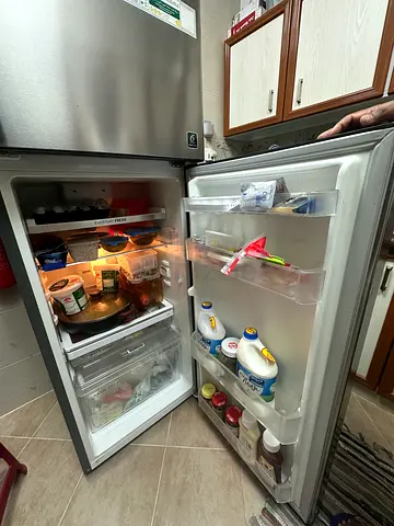 Compact double door refrigerator in good working condition