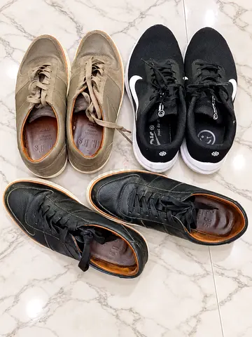 Three pairs of casual sneakers - used, good condition US size 10.5