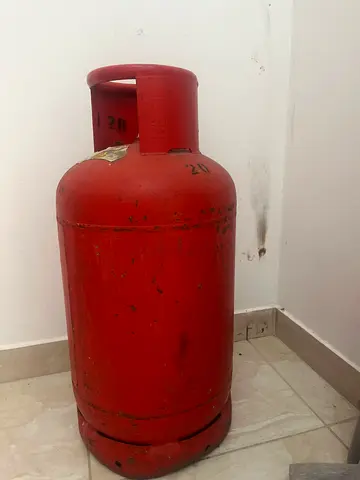 Used LPG Gas Cylinder (Red) - Good Condition