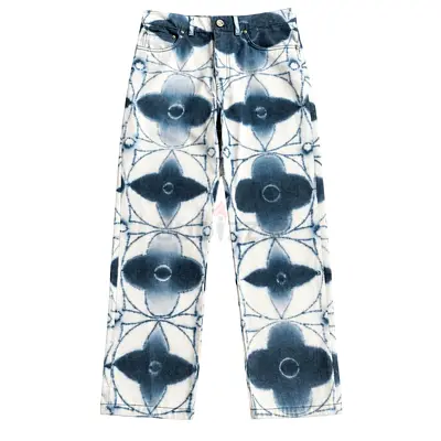 Louis Vuitton Monogram Shibori Printed Denim Pants