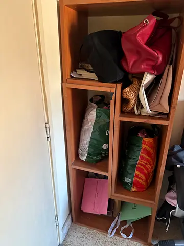 Wooden Narrow Storage Cabinet / Shelf Unit - Good Condition