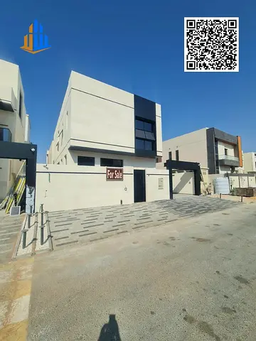 Luxury villa for sale in Al Bahya, Ajman | 6 master bedrooms | 3 floors | Private roof terrace | 3,