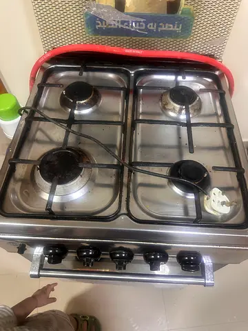 Used 4-Burner Stainless Steel Gas Hob - Working Condition
