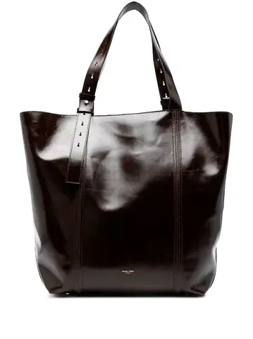 Golden Goose 24/7 North South leather tote in dark brown