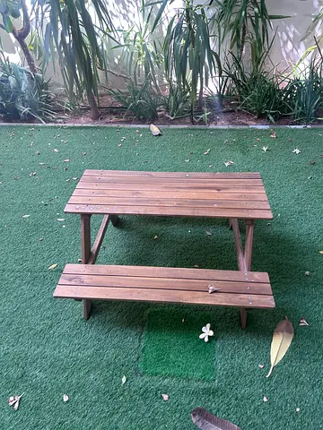 Small wooden garden picnic bench/table - good condition KIDS