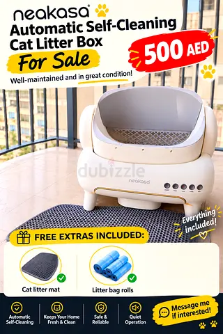 Neakasa Automatic Litter Box – Litter Mat + Litter Bag Rolls FREE!