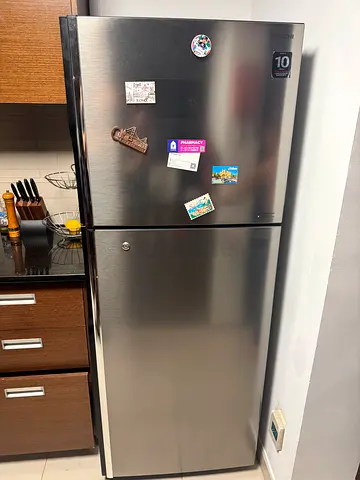 Stainless Steel Double-Door Refrigerator - Perfect Working Condition, No Scratches, only 1 year old