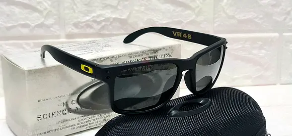 Oakley Holbrook™ (Vr46) Valentino Rossi Limited Edition Matte Black w/ Black Iridium Polarized Lens