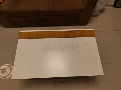 White and Wood Coffee Table - Simple Modern Design