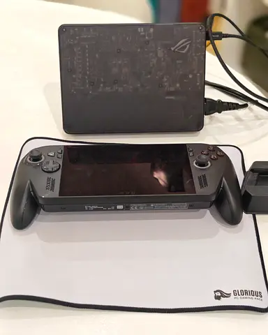 ASUS ROG Ally X handheld gaming PC with XG Mobile 5070ti