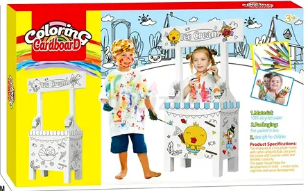 itch COLORING CARDBOARD 3D DOODLE- ICE CREAM CART