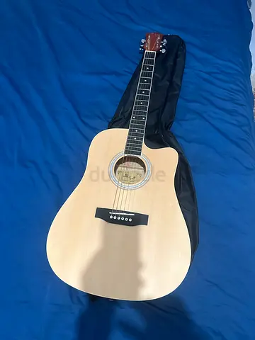Natural Finish Acoustic Guitar with Soft Gig Bag - Good Condition