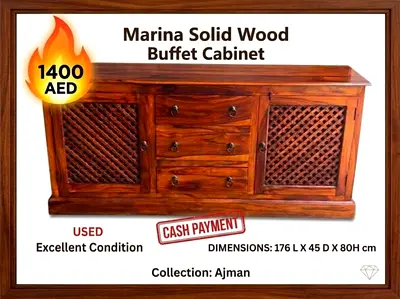 Marina solid wood buffet cabinet