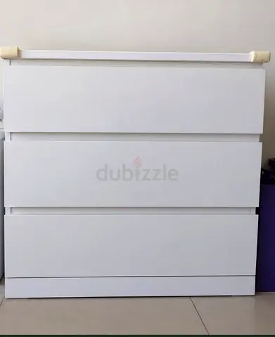 White 3-Drawer Chest / Dresser - Clean, Good Condition