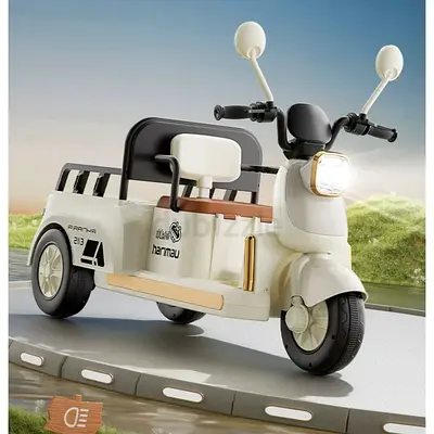 Kids Electric Tri-Wheel Scooter With Rear Toy Carrier Age 2-5 Years