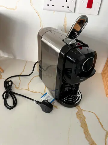 Compact Capsule Coffee Machine - Stainless Steel, Works Well