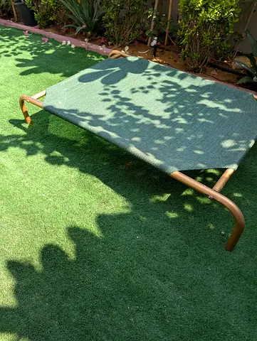 ⫸ *COOLAROO* Green Gold Cooling Elevated Pet Dog Bed | Medium 110x65x20cm | RRP: 300 AED