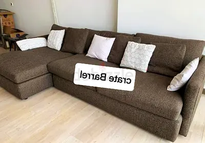 Crate&Barrel Lounge Deep feather filled L Shape Sofa Perfect Condition