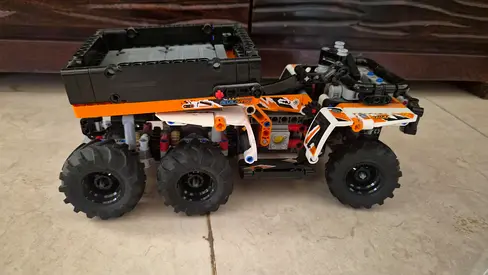 Used 6-Wheel Technic-Style Remote Truck — Partially Built LEGO-Compatible Set