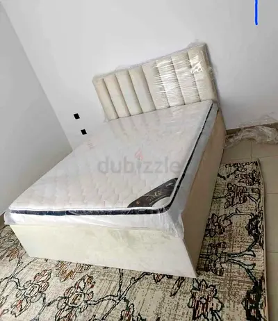 BRAND NEW QUEEN SIZE VELVET BED WITH MATTRESS AVAILABLE