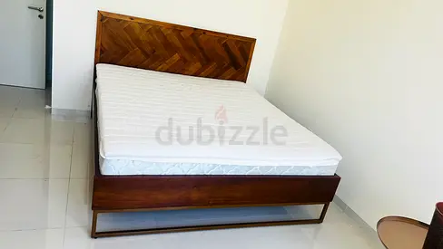 Solid wood king size bed  with dresser and mirror