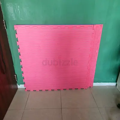Pink Interlocking Foam Floor Mats - Soft Exercise/Yoga Mat (8 pieces)