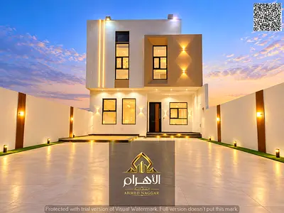 A luxurious villa for sale in Al-Yasmeen, featuring a modern design and high-end finishes; includes