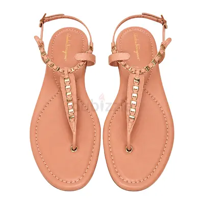 Ferragamo Vara Chain T-Strap Sandal