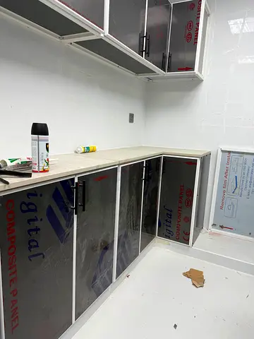 Aluminum kitchen cabinets