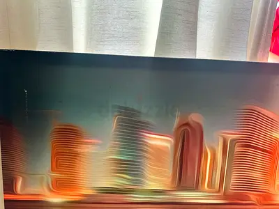 Large Dubai Skyline Abstract Print on Canvas 200cmx86 cm