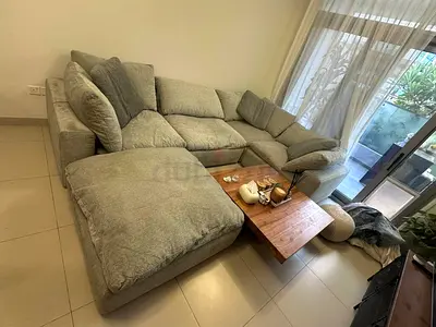 Pan home pianca feather filled Modular Sofa with footstool