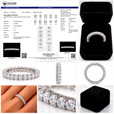 Eternity Ring 18k white gold with diamond