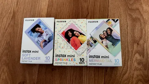 Fujifilm Instax Mini Instant Film - Lavender, Sprinkles, Mermaid Tail (3 boxes)