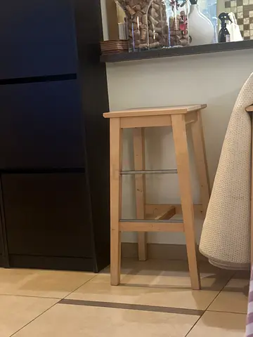 Light wooden bar stool / kitchen stool - simple design x2