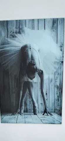 Black and White Ballerina Wall Art Canvas