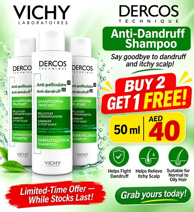 Vichy Dercos Anti-Dandruff Shampoo 50ml (Buy 2 Get 1)