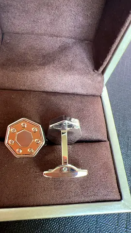 Premium Luxury Rose Gold Screw Motif Men's Cufflinks Set