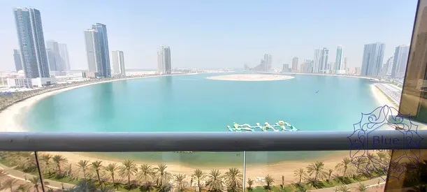 Panoramic Sea View 2BR, Parking Gym Pool 60k