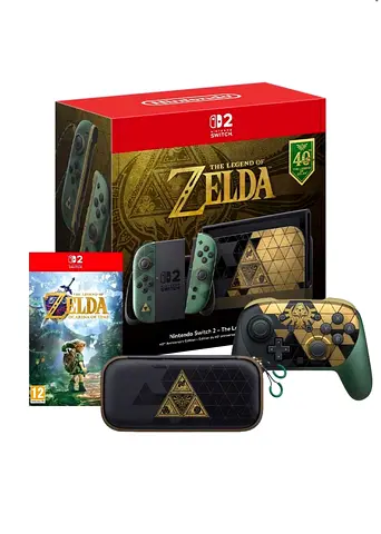 Switch 2 Console The Legend of Zelda 40th Anniversary Edition + Controller + Case
