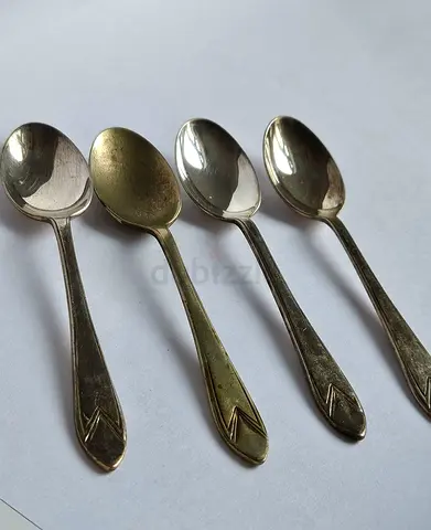 Vintage Antique Silver-Plated Teaspoons Set - James Walker London (4 Pieces)