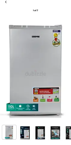 Compact single-door refrigerator - good condition, 100L (silver)