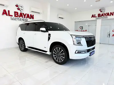 نيسان باترول بلاتينوم تون تيربو ابيض / احمر خليجي المسعود Nissan Patrol 2025 LE Platinum GCC Specs