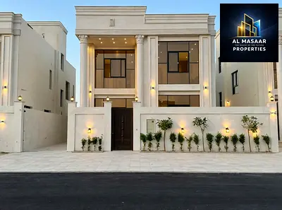 فيلا فاخرة كلاسيك حجر بالكامل مع مساحات داخلية واسعة جدا بتشطيبات عالية الجودة 6 غرف ماستر مع رووف و حديقة بسعر شامل رسوم التسجيل و التملك