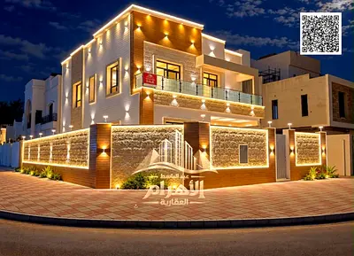 Modern corner villa, situated at the intersection of two streets, featuring two floors and a roofto