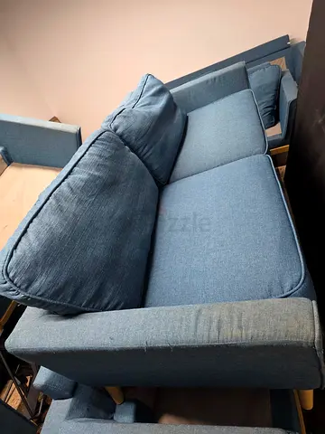 Light blue 3-seater sofa in good used condition